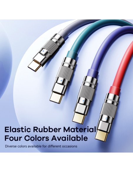 REMAX Fast Charging Cable 66W Zinc-Alloy with Light USB-A to USB-C RC-C052