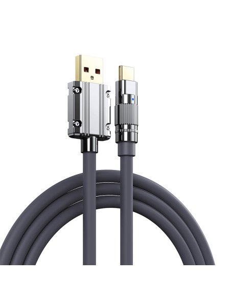 REMAX Fast Charging Cable 66W Zinc-Alloy with Light USB-A to USB-C RC-C052 — view 2