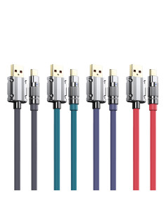 REMAX Wefon Series 66W All-Compatible Zinc-Alloy Elastic Data Cable with Light RC-C052 (USB-type C) 4 colors