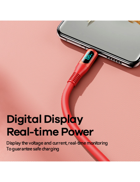 REMAX RC-C030 66W Elastic Data Cable with Digital Display (USB-Type C)