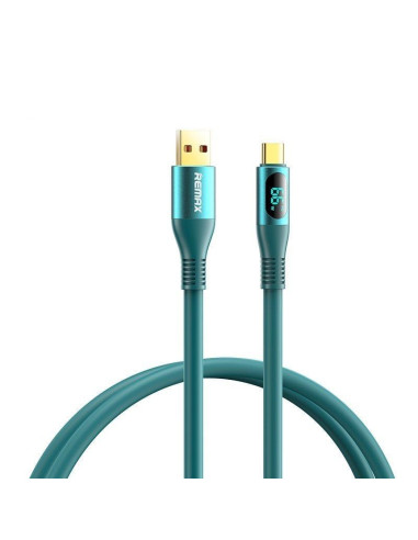 REMAX Zisee Series 66W All-Compatible Elastic Data Cable with Digital Display RC-C030 (USB-Type C) 4 colors