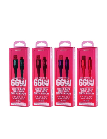 REMAX RC-C030 66W Elastic Data Cable with Digital Display (USB-Type C)