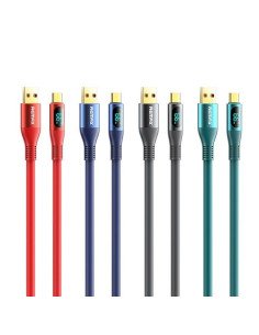 Greito įkrovimo kabelis REMAX RC-C030 66W su skaitmeniniu ekranu USB-A į USB-C