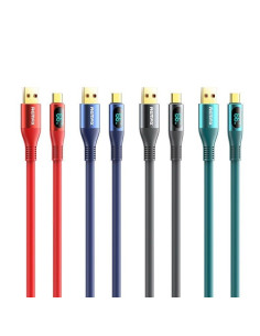 REMAX Zisee Series 66W All-Compatible Elastic Data Cable with Digital Display RC-C030 (USB-Type C) 4 colors