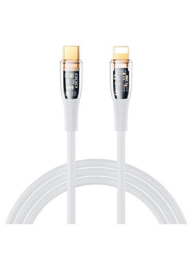 Greito įkrovimo kabelis REMAX RC-C061 20W PD permatomas USB-C į Lightning — vaizdas 3