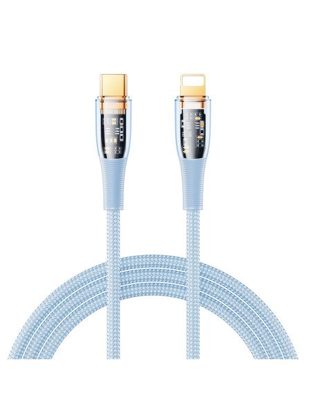 Greito įkrovimo kabelis REMAX RC-C061 20W PD permatomas USB-C į Lightning — vaizdas 4