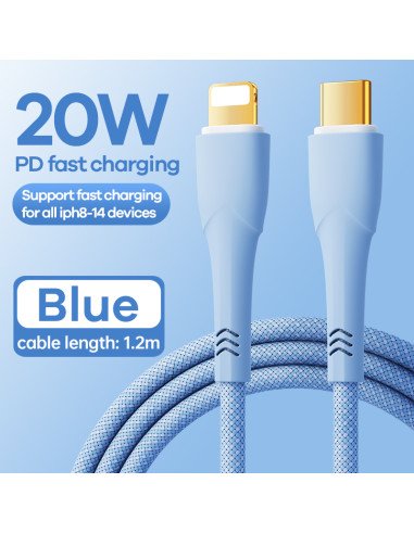 Greito įkrovimo kabelis REMAX RC-C063 20W PD USB-C į Lightning, 1.2m — vaizdas 6