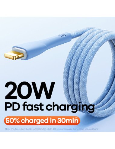 Greito įkrovimo kabelis REMAX RC-C063 20W PD USB-C į Lightning, 1.2m — vaizdas 16