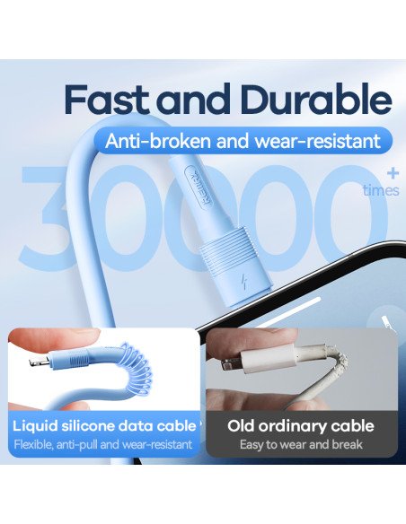 REMAX Fast Charging Cable 20W PD Liquid Silicone USB-C to Lightning 1m RC-C056