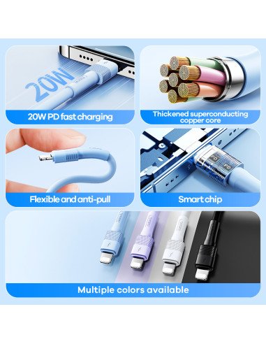 REMAX Fast Charging Cable 20W PD Liquid...