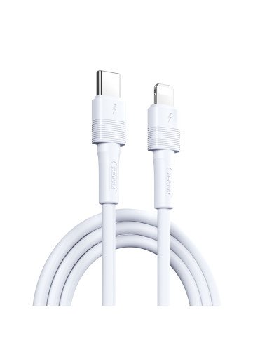 REMAX Leya Series  PD 20W Fast Charging Liquid Silicone Data Cable RC-C056  (type C-Lightning) white