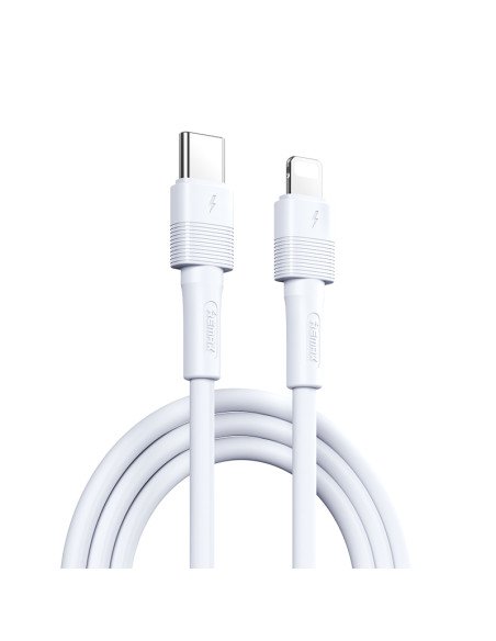 REMAX Leya Series  PD 20W Fast Charging Liquid Silicone Data Cable RC-C056  (type C-Lightning) white