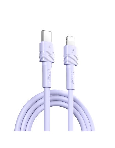 REMAX Leya Series  PD 20W Fast Charging Liquid Silicone Data Cable RC-C056  (type C-Lightning) purple