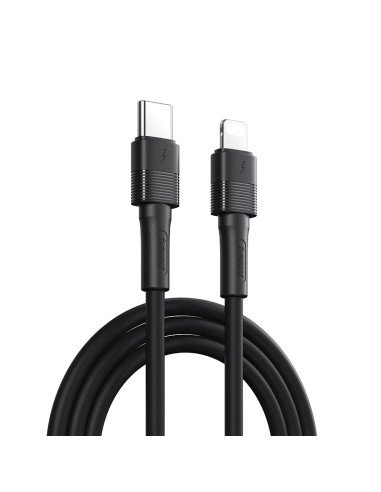 REMAX Leya Series  PD 20W Fast Charging Liquid Silicone Data Cable RC-C056  (type C-Lightning) black