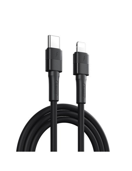 REMAX Leya Series  PD 20W Fast Charging Liquid Silicone Data Cable RC-C056  (type C-Lightning) black