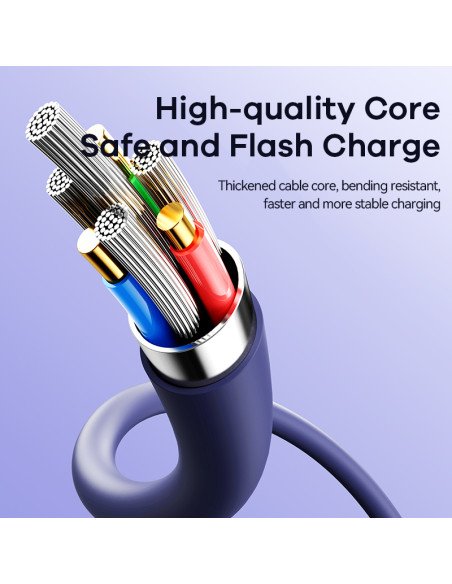 Greito įkrovimo kabelis REMAX RC-C055 100W cinko lydinio su apšvietimu USB-C į USB-C