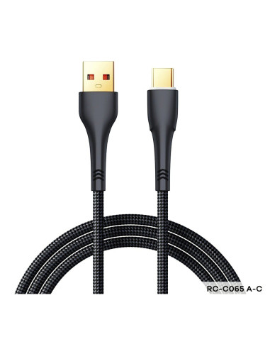 REMAX Bosu Series 66W All-compatible Fast Charging Data Cable RC-C065 A-C 1.2M (USB-Type C), Black