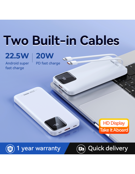 REMAX RPP-500 Fast Charging Cabled Powerbank 10000mAh