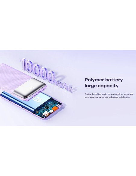 Greito įkrovimo išorinė baterija (Powerbank) REMAX RPP-5 10000mAh 22.5W, tamsiai mėlyna — vaizdas 7
