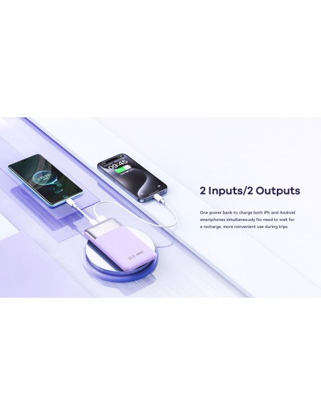 Greito įkrovimo išorinė baterija (Powerbank) REMAX RPP-5 10000mAh 22.5W, tamsiai mėlyna — vaizdas 9