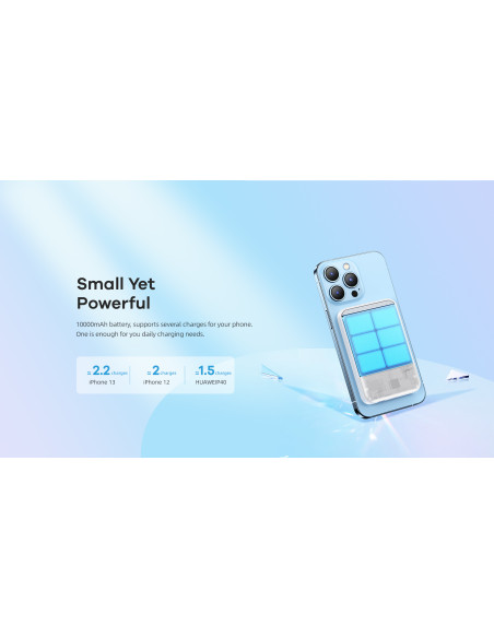 REMAX RPP-65 magnetinė išorinė baterija - powerbank 20W, 10000 mAh, tamsiai mėlyna