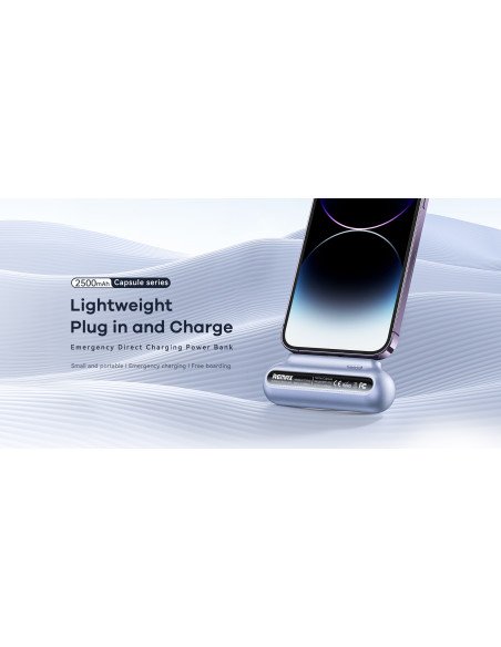 REMAX Emergency Direct Charging Power Bank 2500mAh for iPhone Lightning RPP-576, White — view 7