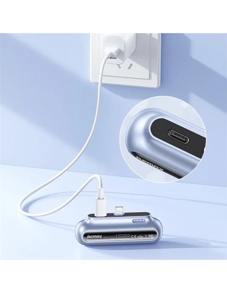 Avarinė tiesioginio įkrovimo išorinė baterija (Powerbank) REMAX RPP-576 2500mAh, skirta iPhone Lightning, balta