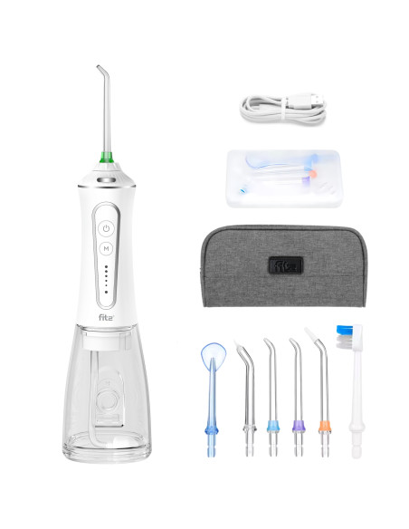 Oral irrigtor Fit2 with 6 nozzles and travel bag