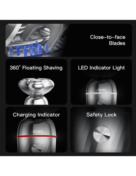 Barzdos skutimo mašinėlė ENCHEN Rotary Shaver X7
