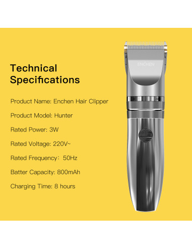 Electric Hair Clipper ENCHEN Hunter
