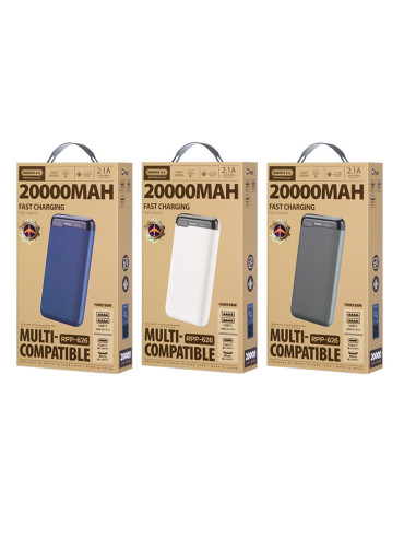 REMAX RPP-626 išorinė baterija - powerbank 20000 mAh, Balta