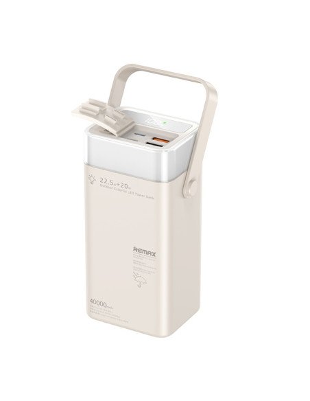 Greito įkrovimo išorinė baterija (Powerbank) REMAX RPP-596 40000mAh 22.5W su LED šviestuvu, geltona — vaizdas 3