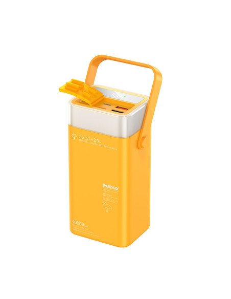 REMAX Fast Charging Power Bank 40000mAh 22.5W with LED Light RPP-596, Yellow