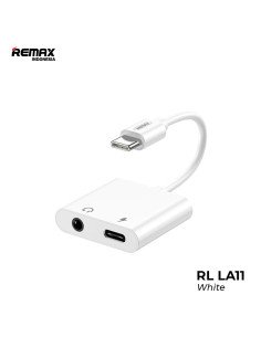 Mini nešiojamas adapteris REMAX RL-LA11 Type-C į 3.5mm AUX + Type-C