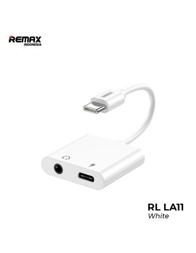Mini nešiojamas adapteris REMAX RL-LA11 Type-C į 3.5mm AUX + Type-C