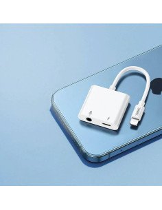 Mini nešiojamas adapteris REMAX RL-LA11 Type-C į 3.5mm AUX + Type-C 2