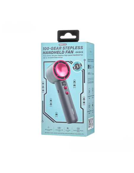Nešiojamas rankinis ventiliatorius REMAX F32 4000 mAh, 100 pavarų