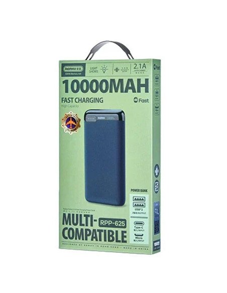 REMAX Power Bank 10000mAh 2.1A 2×USB RPP-625, Navy
