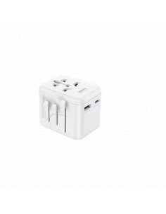 Kelioninis sieninis įkroviklis REMAX RP-U23 12W USB + USB-C su universaliais kištukais 2