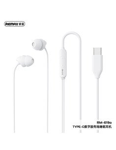 Laidinės miego ausinės REMAX RM-619a su USB Type-C, balta