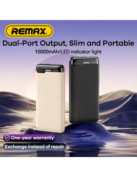 Išorinė baterija (Powerbank) REMAX RPP-625 10000mAh 2.1A 2×USB, balta