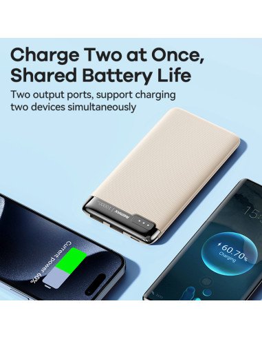 REMAX Power Bank 10000mAh 2.1A 2×USB RPP-625, White — view 5