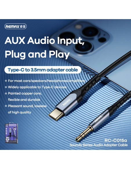 REMAX Audio Adapter Cable RC-C015a (Type-C - AUX3.5mm)