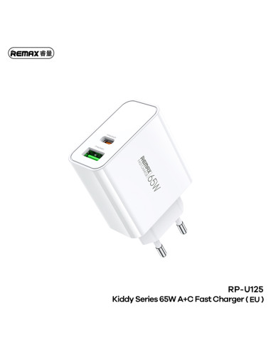 REMAX 65W GAN Fast Charger RP-U125, USB, Type-C