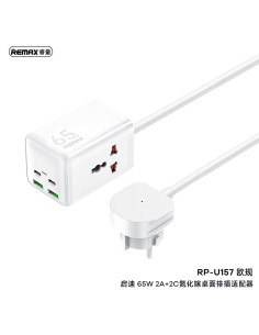 REMAX 65W Charger Strip-Multiport Adapter RP-U157 (1.5m, EU plug) 2