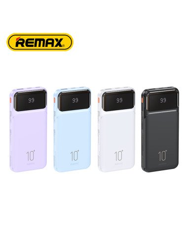 Išorinė baterija (Powerbank) REMAX RPP-683 10000mAh 2.1A su įmontuotu kabeliu ir ekranu, juoda — vaizdas 2