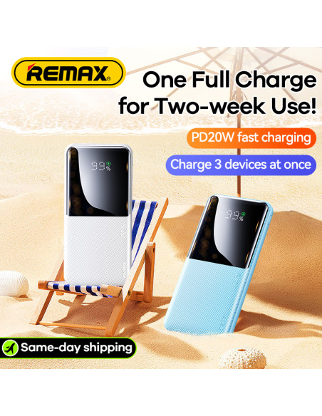 REMAX RPP-622 išorinė baterija - powerbank 10000mAh, Šviesiai mėlyna