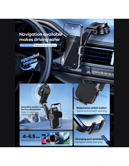 Automobilinis telefono laikiklis REMAX RM-C59 PRO — vaizdas 3
