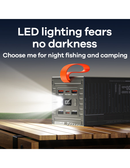 REMAX RPP-609 Outdoor Powerbank with Light 60000mAh, Green