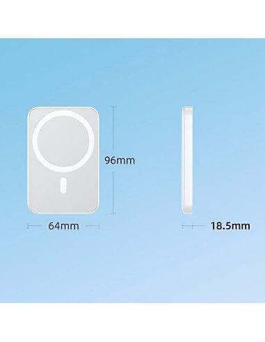Magnetinė belaidė išorinė baterija (Powerbank) REMAX RPP-65 10000mAh 20W PD + 15W, tamsiai mėlyna — vaizdas 3